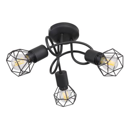Globo - LED Pinnale kinnitatav lühter 3xE14/6W/230V must
