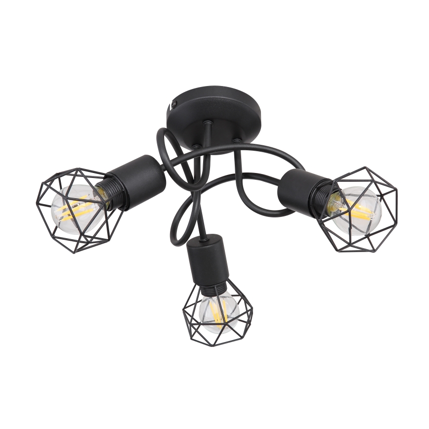 Globo - LED Pinnale kinnitatav lühter 3xE14/6W/230V must
