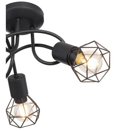 Globo - LED Pinnale kinnitatav lühter 3xE14/6W/230V must