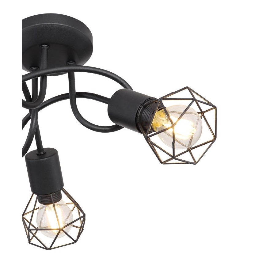 Globo - LED Pinnale kinnitatav lühter 3xE14/6W/230V must