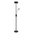 Globo - LED reguleeritav põrandalamp LED/20W/230V + LED/5,5W 3000K must/kuldne
