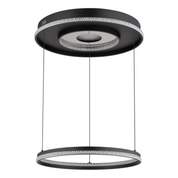 Globo - LED reguleeritav ripplamp kaablil LED/54W/230V 2700-6500K läbimõõt 60 cm must + kaugjuhtimispult