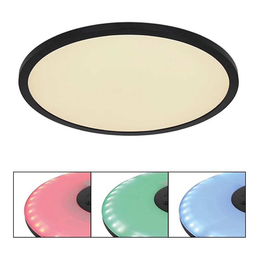 Globo - LED RGB Hämardatav laevalgusti vannituppa LED/21W/230V 3000-6000K + kaugjuhtimispult IP44 must