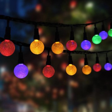Globo - LED RGB Päikesepaneel valguskett 20xLED/0,06W/3V 770 cm IP44