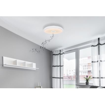 Globo - LED RGBW Hämardatav valgusti vannituppa kõlariga LED/18W/230V 3000-6500K IP44 + kaugjuhtimispult