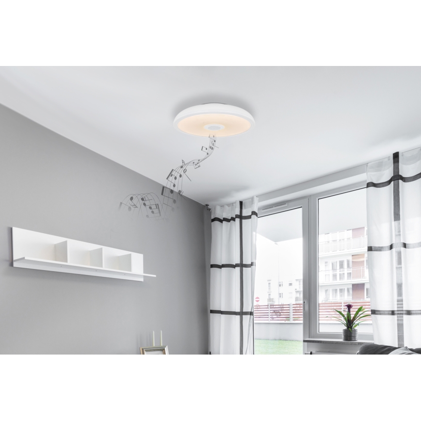 Globo - LED RGBW Hämardatav valgusti vannituppa kõlariga LED/18W/230V 3000-6500K IP44 + kaugjuhtimispult
