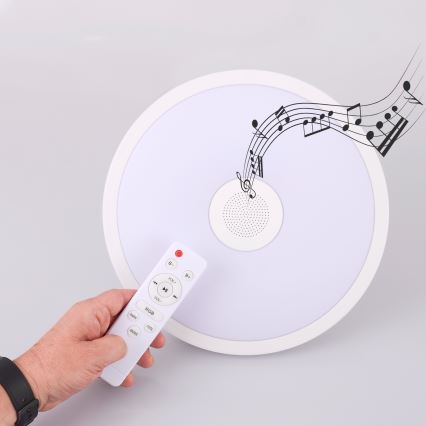 Globo - LED RGBW Hämardatav valgusti vannituppa kõlariga LED/18W/230V 3000-6500K IP44 + kaugjuhtimispult