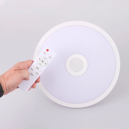 Globo - LED RGBW Hämardatav valgusti vannituppa kõlariga LED/18W/230V 3000-6500K IP44 + kaugjuhtimispult