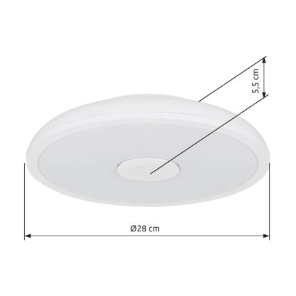 Globo - LED RGBW Hämardatav valgusti vannituppa kõlariga LED/18W/230V 3000-6500K IP44 + kaugjuhtimispult