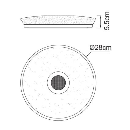 Globo - LED RGBW Hämardatav valgusti vannituppa kõlariga LED/18W/230V 3000-6500K IP44 + kaugjuhtimispult