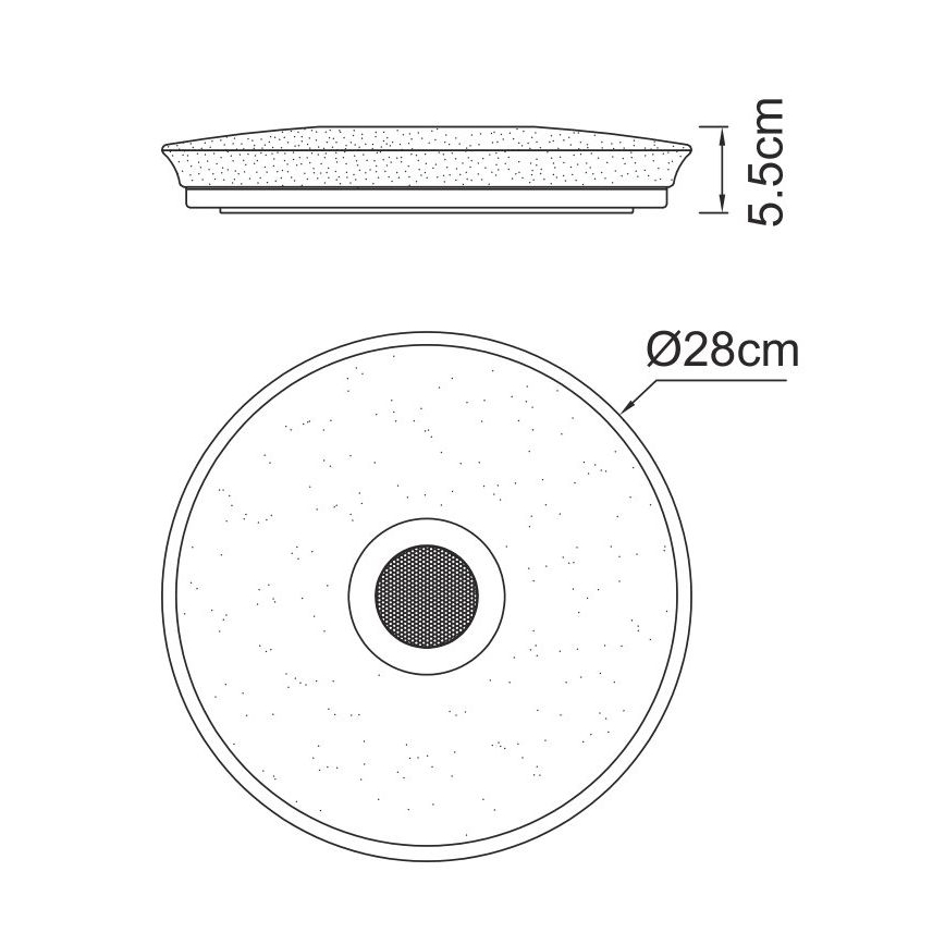 Globo - LED RGBW Hämardatav valgusti vannituppa kõlariga LED/18W/230V 3000-6500K IP44 + kaugjuhtimispult