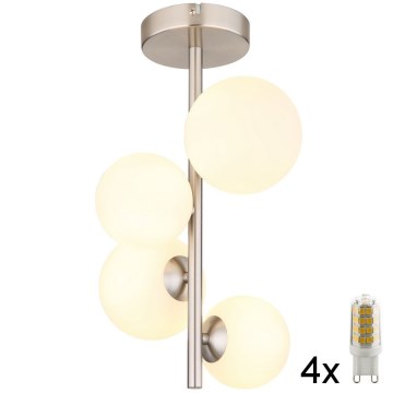Globo - LED Ripplühter 4xG9/3W/230V matt kroom