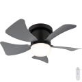 Globo - LED Säädeldav lae ventilaator LED/10W/230V 3000-6500K hall + kaugjuhtimispult