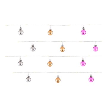 Globo - LED valguskett 20xLED/2xAA 2,2m soe valge