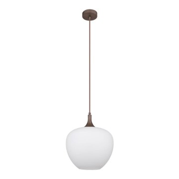Globo - Lühter 1xE27/60W/230V d. 29 cm valge/pruun