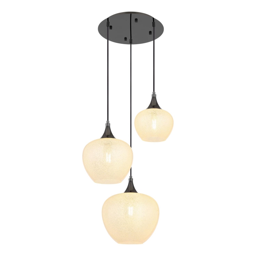 Globo - Lühter 3xE27/40W/230V valge/antratsiit