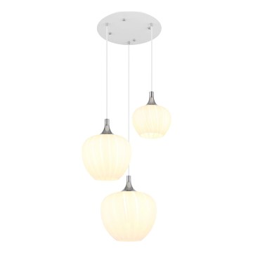 Globo - Lühter 3xE27/40W/230V valge