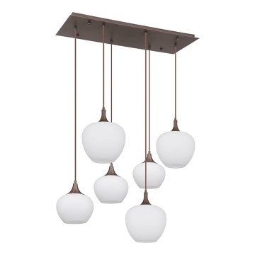 Globo - Lühter 6xE27/40W/230V valge