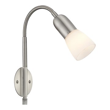 Globo - Paindlik väike lamp 1xE14/40W/230V matt kroom