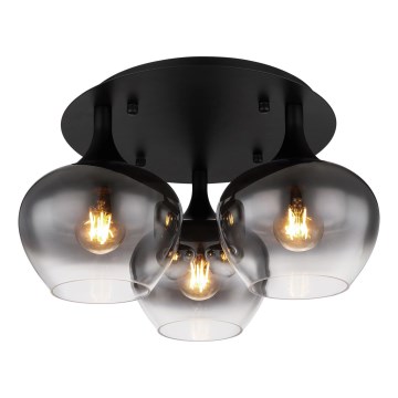 Globo - Pinnale kinnitatav lühter 3xE27/40W/230V d. 45 cm must