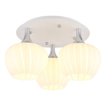 Globo - Pinnale kinnitatav lühter 3xE27/40W/230V valge