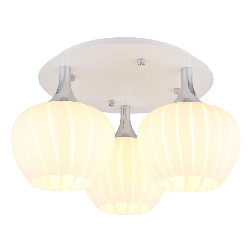 Globo - Pinnale kinnitatav lühter 3xE27/40W/230V valge