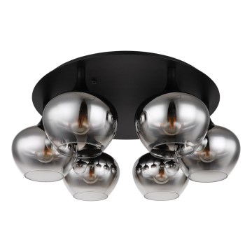 Globo - pinnale paigaldatav lühter 6xE27/40W/230V, Ø 65 cm, must