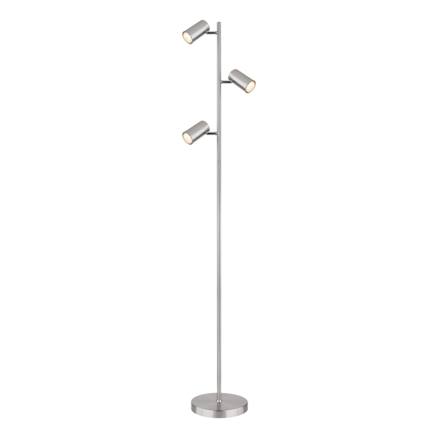 Globo - Põrandalamp 3xGU10/5W/230V matt kroom