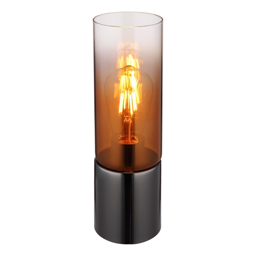 Globo - Puutetundlik laualamp 1xE27/25W/230V d. 9 cm must/vask