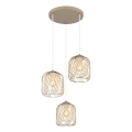Globo - Ripplamp kaabliga 3xE27/40W/230V beež/valge