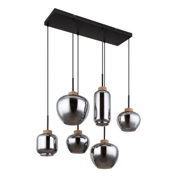 Globo - Ripplühter kaablil 6xE27/40W/230V must