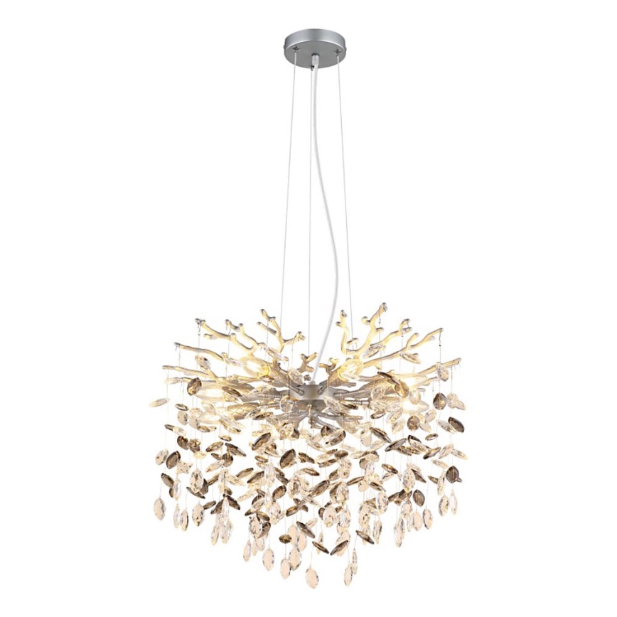 Globo - Ripplühter kaablil 8xE14/40W/230V hõbedane