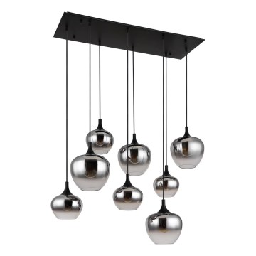 Globo - Rippvalgusti kaabliga 8xE27/40W/230V must