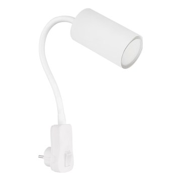 Globo - Seinapistikusse ühendatav suunavalgusti 1xGU10/35W/230V valge