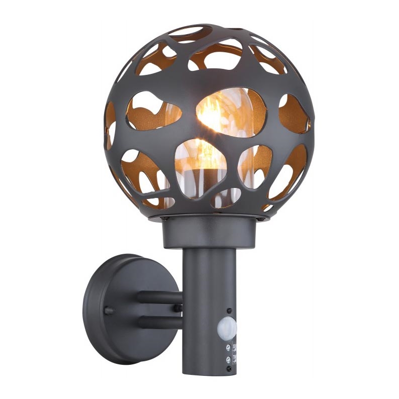 Globo - Väli seinavalgusti anduriga 1xE27/15W/230V IP44