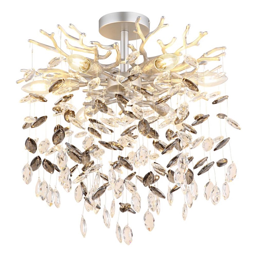 Globo - Varrega rippvalgusti 6xE14/40W/230V hõbedane