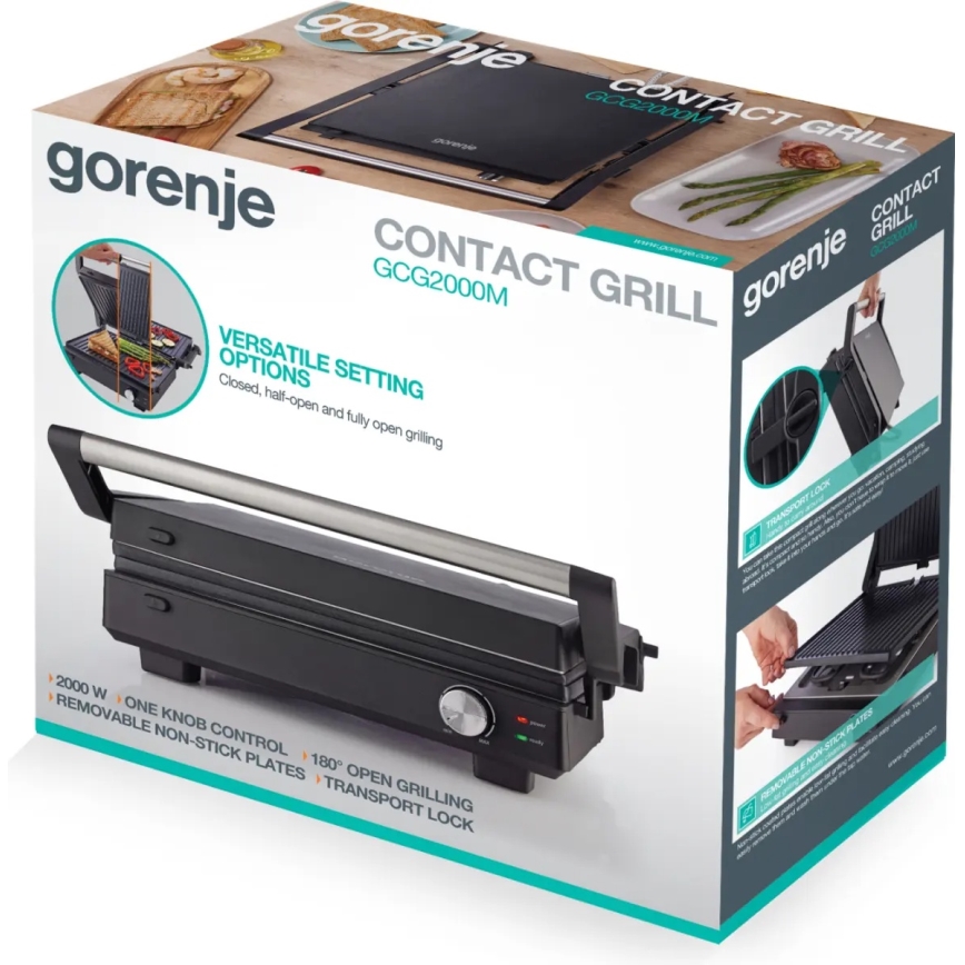 GORENJE GCG2000M - Kontaktgrill 1800W/230V must