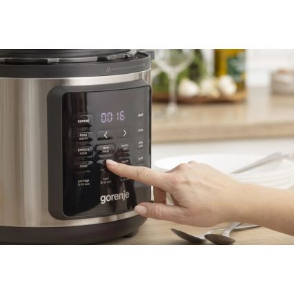 GORENJE GMC6SBK - Mitmeotstarbeline elektripott 6 l 8-ühes 1000W/230V roostevabast terasest