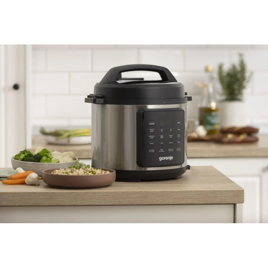 GORENJE GMC6SBK - Mitmeotstarbeline elektripott 6 l 8-ühes 1000W/230V roostevabast terasest