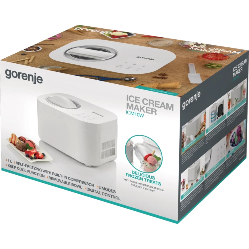 GORENJE ICM10W - Jäätisemasin 100W/230V valge