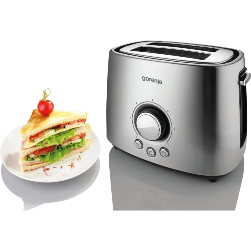 GORENJE T1000E - kaheavaga röster soojendusrestiga, 1000W/230V, roostevabast terasest