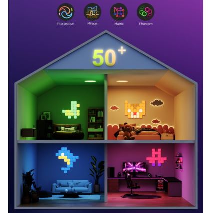 Govee - 10x Nutikas mini RGBIC panel Wi-Fi