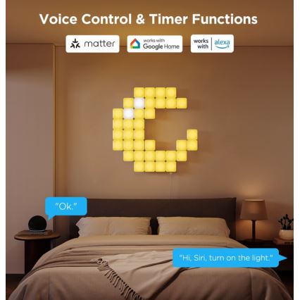 Govee - 10x Nutikas mini RGBIC panel Wi-Fi