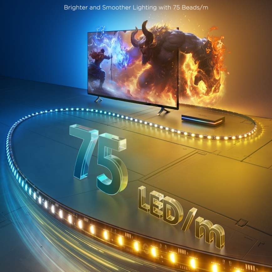 Govee - AI Sync Box 2 nutiteleri RGBICW-taustvalgustus 55-65 Wi-Fi