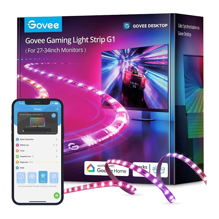 Govee - Dreamview G1 Smart LED RGBIC monitori valgustus 27-34 Wi-Fi