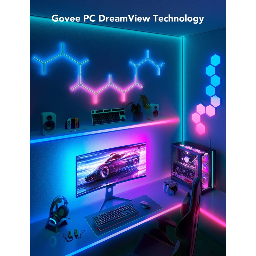 Govee - Dreamview G1 Smart LED RGBIC monitori valgustus 27-34 Wi-Fi