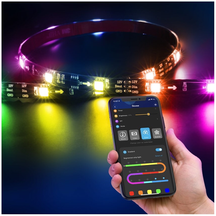 Govee - DreamView T2 DUAL TV 55-65 SMART LED taustvalgustus RGBIC Wi-Fi + kaugjuhtimispult