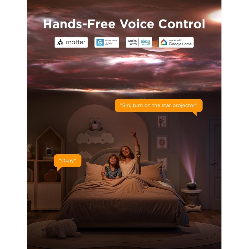 Govee - Galaxy Light Projector 2 Pro Matter Wi-Fi kõlariga