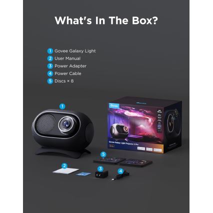 Govee - Galaxy Light Projector 2 Pro Matter Wi-Fi kõlariga