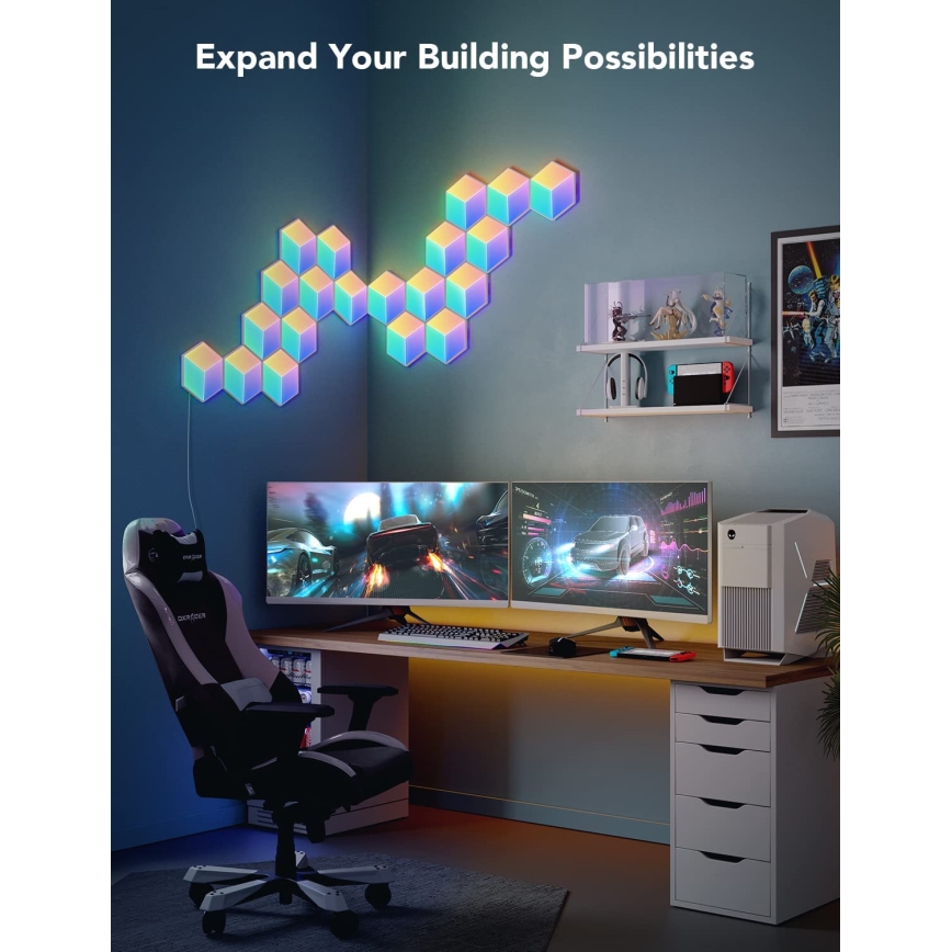 Govee - KOMPLEKT 10x LED Valgusti Glide Hexa Pro LED Smart RGBIC Wi-Fi